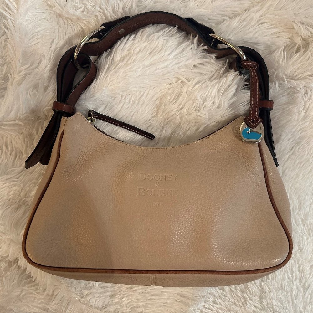 Dooney & Bourke AUTHENTIC medium hobo purse, handbag, cream, used